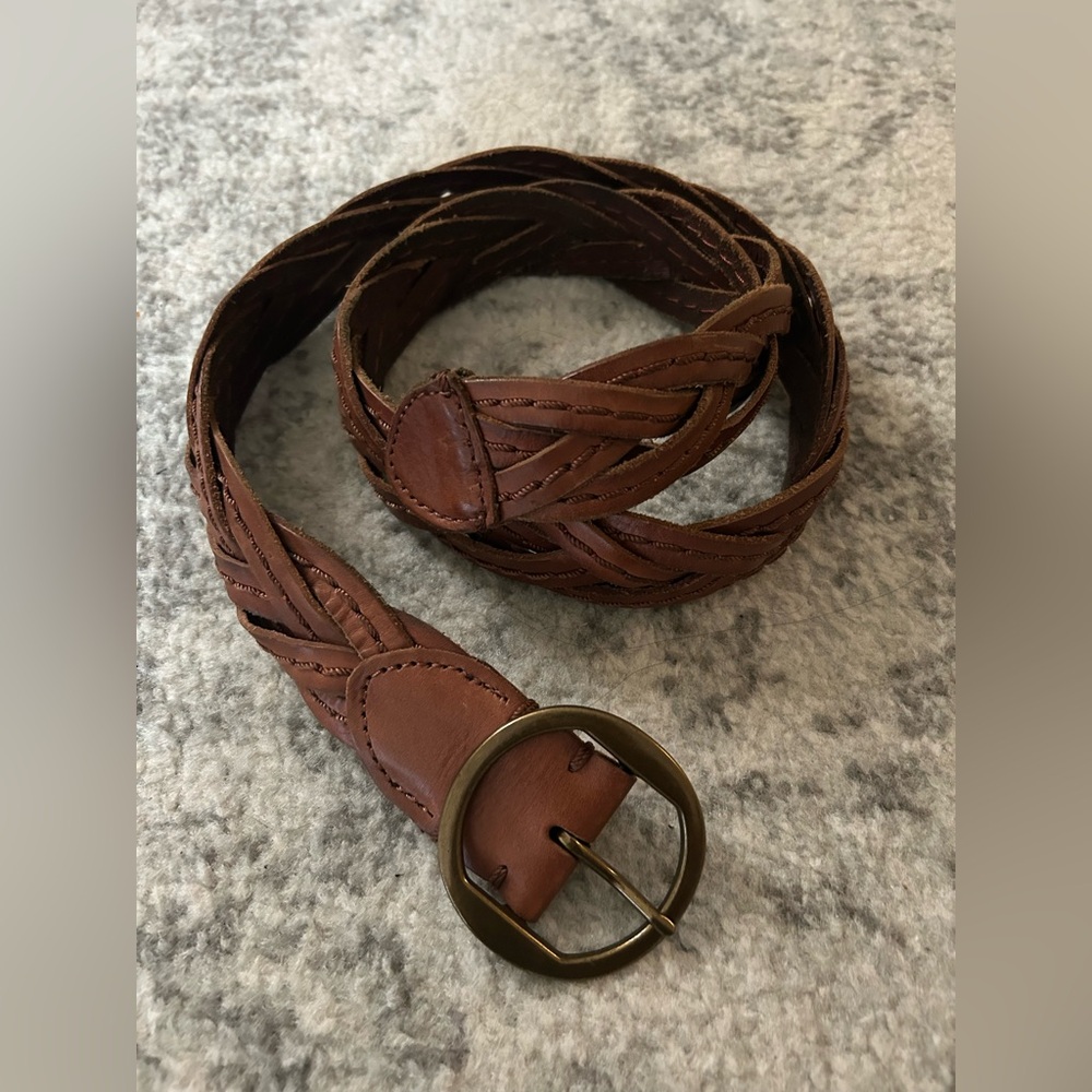 GAP Women’s Braided Brown Leather Belt